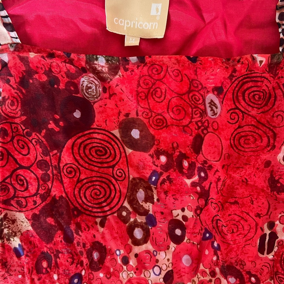 Vintage Sheer Patterned Layered Tank Top Size M - Picture 5 of 6